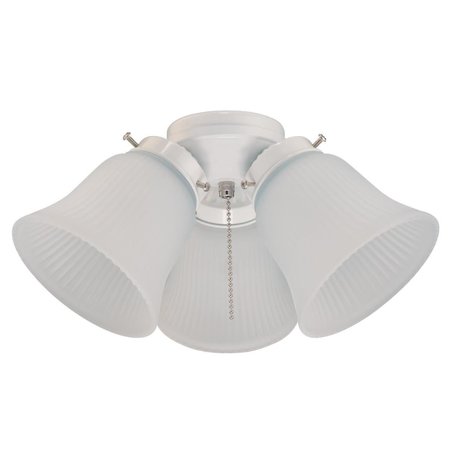 WESTINGHOUSE Ceiling Fan -Light Kit 3Lgt Cluster White Finish Frosted Ribbed Glass 7784700